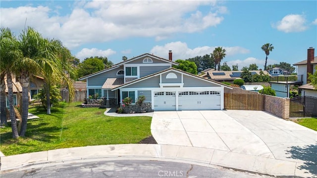 1534 W Summerset Dr, Rialto, CA 92377 - view of front of house featuring a garage, concrete driveway, and a gate