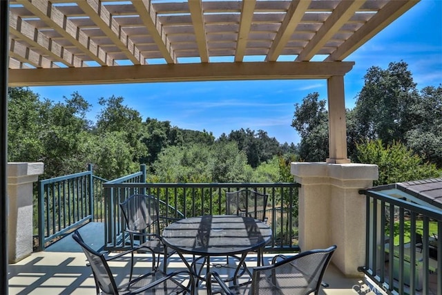 2564 Lunes Ln, Verne, CA 91750 - balcony featuring a pergola and outdoor dining area