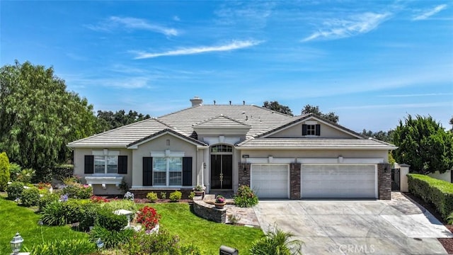 2564 Lunes Ln, Verne, CA 91750 - ranch-style house with a garage, driveway, stucco siding, and a front lawn