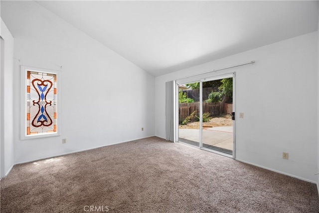 4706 Crestmont Pl, Oceanside, CA 92056 - spare room featuring lofted ceiling and carpet flooring