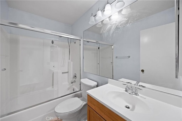 4706 Crestmont Pl, Oceanside, CA 92056 - bathroom featuring vanity and bath / shower combo with glass door