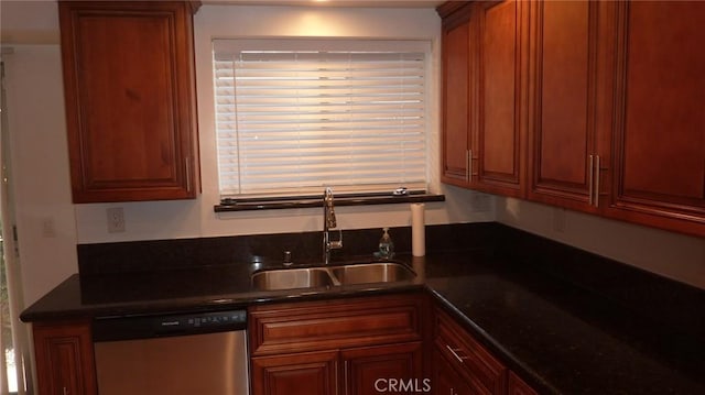 708 N Montebello Blvd, Montebello, CA 90640 - kitchen with stainless steel dishwasher and dark countertops