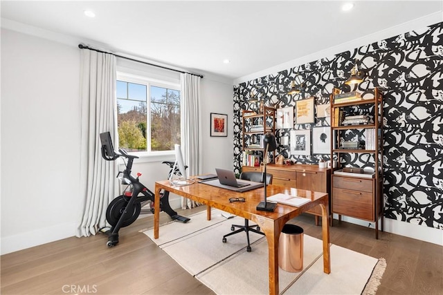 4164 Sunnyslope Ave, Sherman Oaks, CA 91423 - office space featuring wood finished floors and recessed lighting