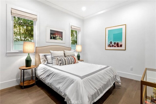 4164 Sunnyslope Ave, Sherman Oaks, CA 91423 - bedroom featuring wood finished floors and ornamental molding