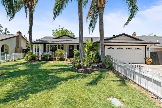 3367 M St, Merced, CA 95348 - ranch-style house with a garage, covered porch, and concrete driveway
