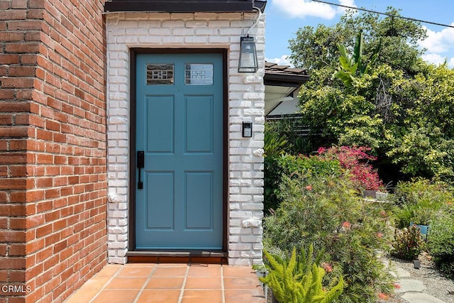 405 Sequoia Dr, Pasadena, CA 91105 - view of exterior entry featuring brick siding