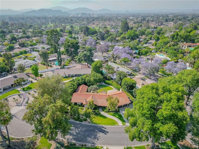 2033 Benbow Pl, Riverside, CA 92506 - aerial view of property and surrounding area with nearby suburban area and a mountainous background