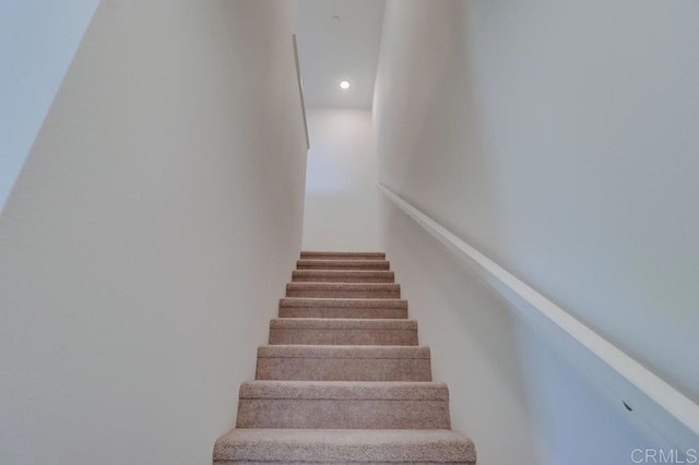 5305 Seacliff Pl Unit 5, San Diego, CA 92154 - stairway featuring recessed lighting