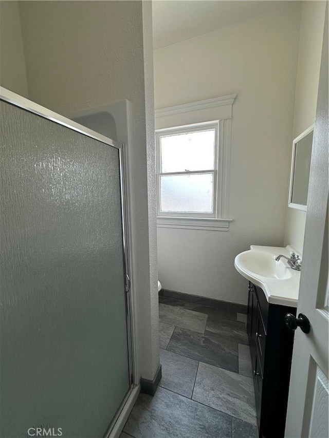 508 S Orange Ave, Santa Ana, CA 92701 - full bathroom featuring vanity and a stall shower