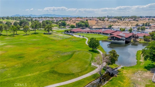 18210 Deauville Dr, Victorville, CA 92395 - drone / aerial view of a water and mountain view and a golf club