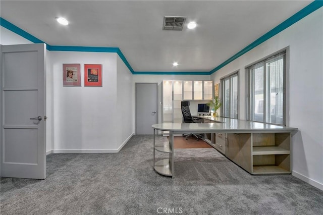 2120 N Rose St, Burbank, CA 91505 - office featuring carpet, ornamental molding, and recessed lighting