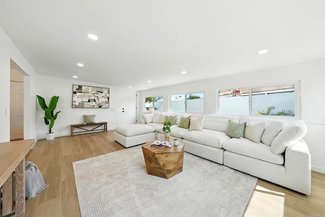 305 Spruce St, Chula Vista, CA 91911 - living room featuring light wood-style flooring and recessed lighting