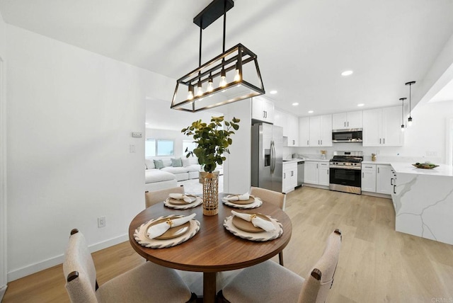 305 Spruce St, Chula Vista, CA 91911 - dining room featuring light wood-style flooring and recessed lighting
