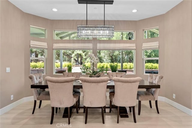 16261 Pineview Rd, Canyon Country, CA 91387 - dining space with a chandelier and recessed lighting