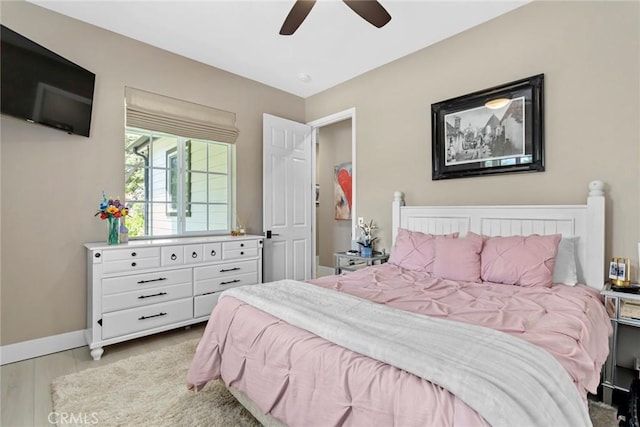 16261 Pineview Rd, Canyon Country, CA 91387 - bedroom featuring baseboards and a ceiling fan