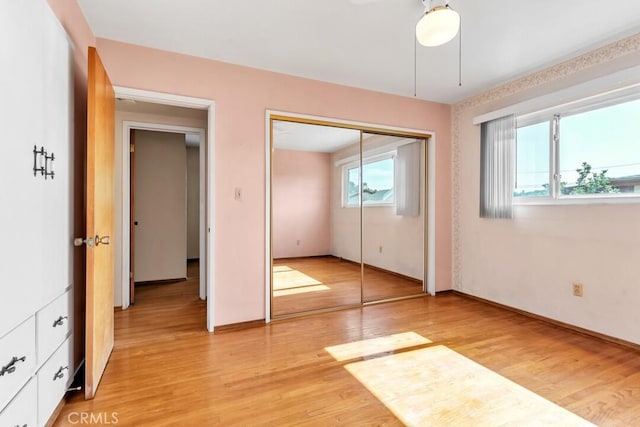 4760 73rd St, La Mesa, CA 91942 - unfurnished bedroom featuring light wood-style floors and a closet