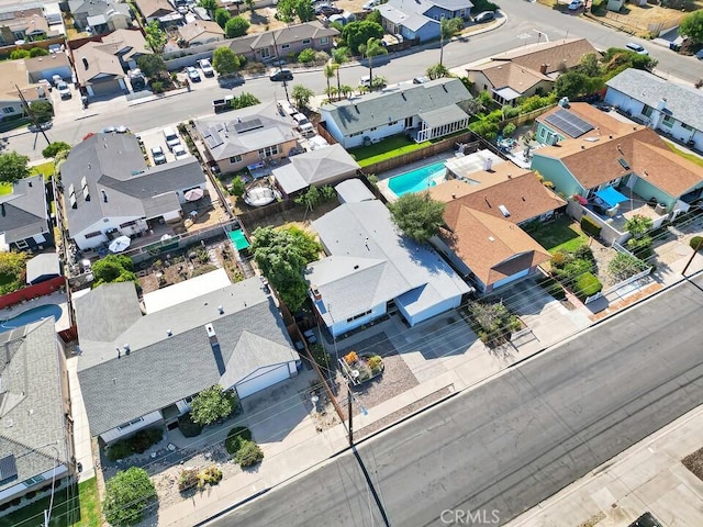 4760 73rd St, La Mesa, CA 91942 - aerial view of residential area with a pool area