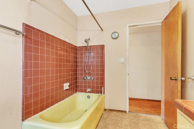 4760 73rd St, La Mesa, CA 91942 - bathroom featuring tub / shower combination and tile patterned floors