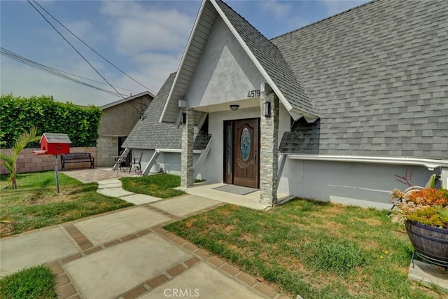 4519 Bresee Ave, Baldwin Park, CA 91706 - a-frame style home featuring a shingled roof and stucco siding