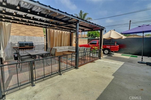 4519 Bresee Ave, Baldwin Park, CA 91706 - view of patio featuring outdoor lounge area and grilling area