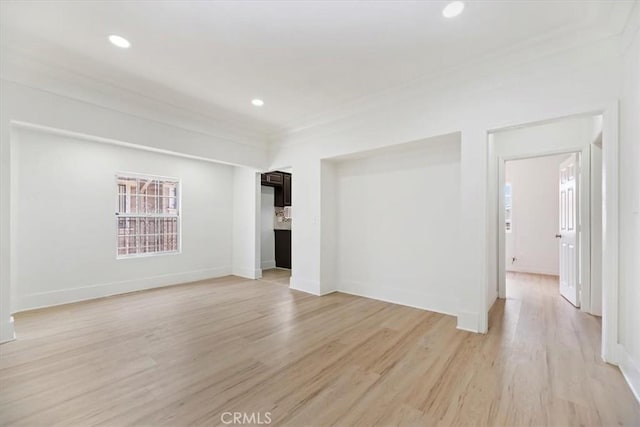 2018 W Martin Luther King Jr Blvd, Los Angeles, CA 90062 - spare room with light wood-style floors and recessed lighting