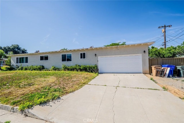 12995 Leith Way, Yucaipa, CA 92399 - single story home with stucco siding, driveway, and an attached garage