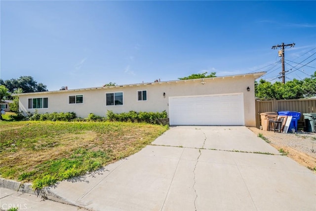 12995 Leith Way, Yucaipa, CA 92399 - ranch-style home featuring stucco siding, driveway, and an attached garage