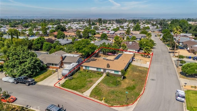 12995 Leith Way, Yucaipa, CA 92399 - aerial perspective of suburban area featuring property boundaries highlighted