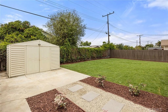 19331 Cindy Ln, Huntington Beach, CA 92646 - fenced backyard with a storage shed and a patio