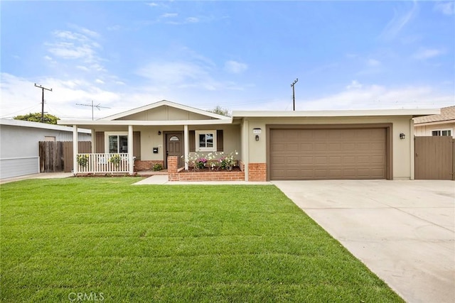 19331 Cindy Ln, Huntington Beach, CA 92646 - view of front of house featuring a porch, a garage, driveway, and brick siding