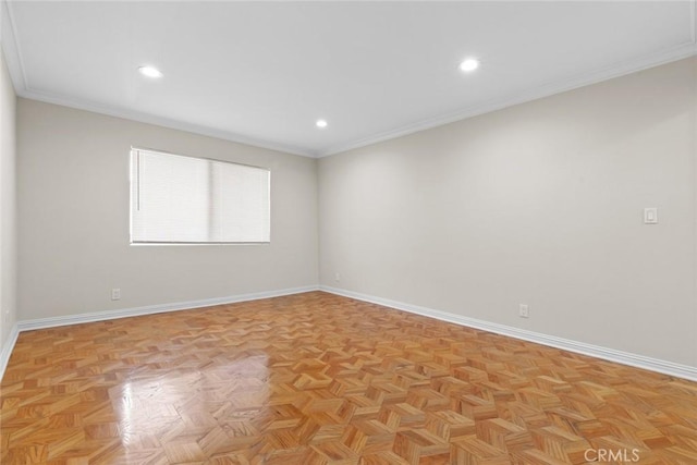 635 E Elmwood Ave Unit 307, Burbank, CA 91501 - empty room featuring recessed lighting and ornamental molding