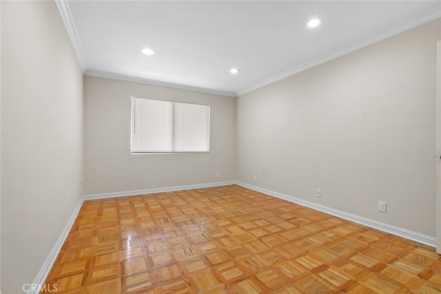 635 E Elmwood Ave Unit 307, Burbank, CA 91501 - unfurnished room with crown molding and recessed lighting