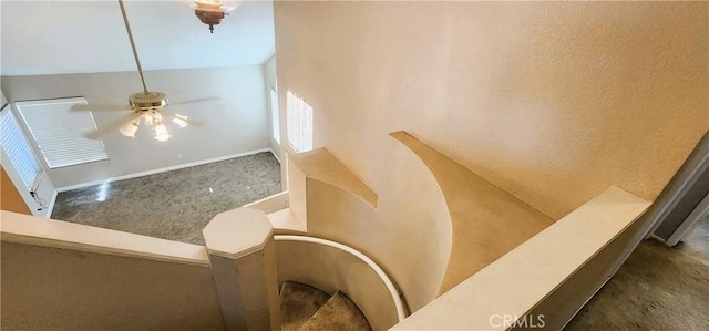 186 S Massachusetts St, Lake Elsinore, CA 92530 - stairs with a ceiling fan