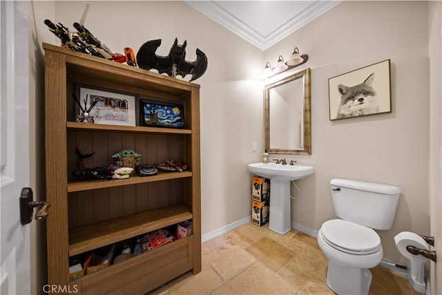 35 Twin Gables, Irvine, CA 92620 - half bathroom with ornamental molding and stone finish flooring