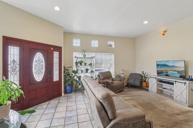 5070 Limerick Ave, Clairemont Mesa, CA 92117 - living area featuring recessed lighting and light tile patterned floors