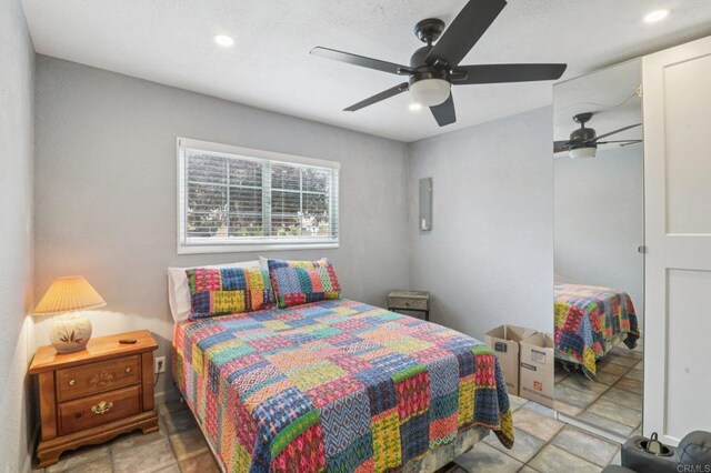 5070 Limerick Ave, Clairemont Mesa, CA 92117 - bedroom with recessed lighting and ceiling fan
