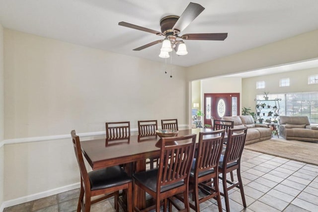 5070 Limerick Ave, Clairemont Mesa, CA 92117 - dining room featuring ceiling fan and light tile patterned floors