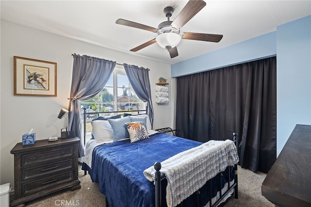 6963 Shamrock Ln, Rancho Cucamonga, CA 91701 - carpeted bedroom with a ceiling fan