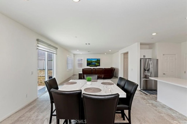 21288 Telegraph Rd, Riverside, CA 92507 - dining area with light colored carpet and recessed lighting