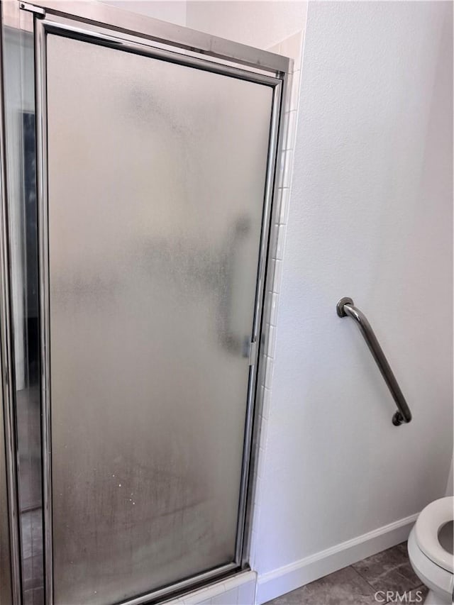 26226 Rainbow Glen Dr, Newhall, CA 91321 - full bathroom featuring a shower stall and tile patterned flooring