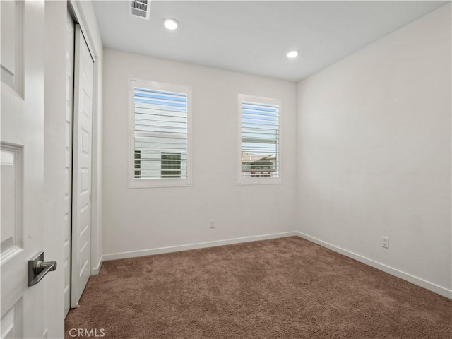 27148 Valley Oak Pl, Valencia, CA 91381 - unfurnished bedroom with carpet flooring, a closet, and recessed lighting
