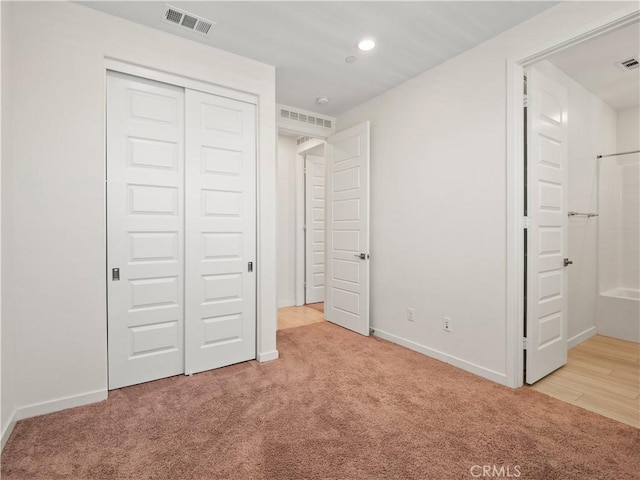 27148 Valley Oak Pl, Valencia, CA 91381 - unfurnished bedroom with carpet floors, a closet, recessed lighting, and ensuite bathroom