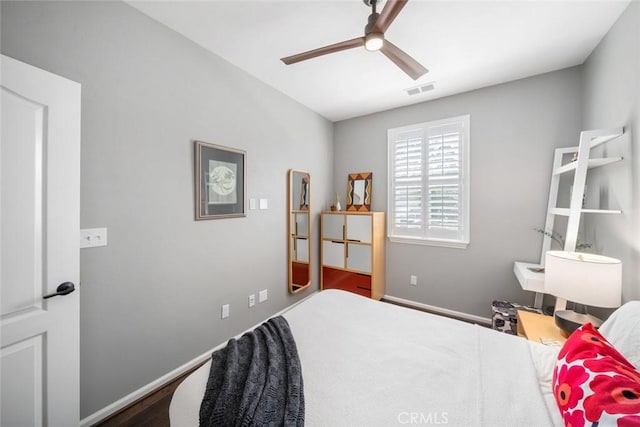 1012 Maggie Ln, Nipomo, CA 93444 - bedroom with a ceiling fan and wood finished floors
