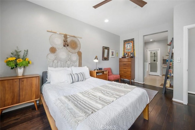 1012 Maggie Ln, Nipomo, CA 93444 - bedroom with wood finished floors, recessed lighting, and a ceiling fan