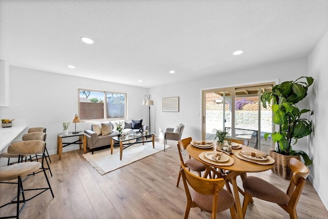 9121 Heatherdale St, Santee, CA 92071 - dining area featuring recessed lighting and light wood finished floors