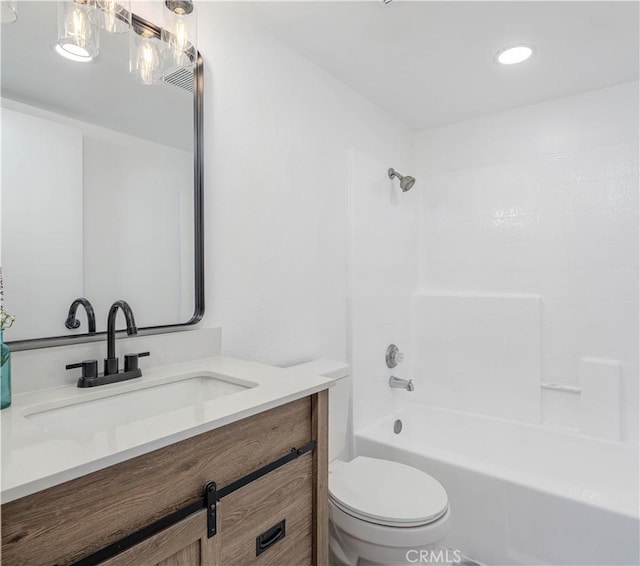 13801 Shirley St Unit 14, Garden Grove, CA 92843 - bathroom featuring vanity, bathtub / shower combination, and recessed lighting