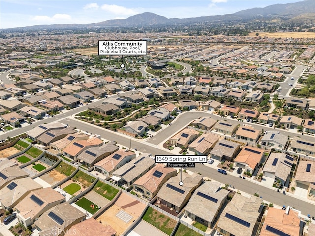 1649 Spring Run Ln, Beaumont, CA 92223 - view of property location featuring a mountain backdrop and nearby suburban area