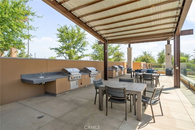 1649 Spring Run Ln, Beaumont, CA 92223 - view of patio with area for grilling and outdoor dining space