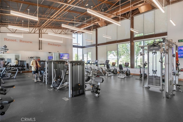1649 Spring Run Ln, Beaumont, CA 92223 - workout area featuring a high ceiling