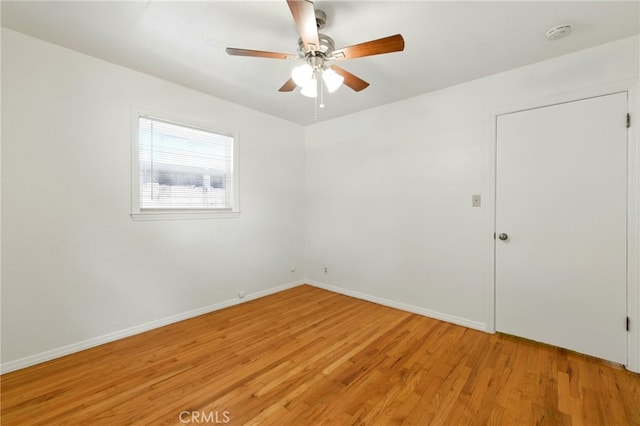 2723 57th St, Sacramento, CA 95817 - empty room with a ceiling fan, light wood-type flooring, and a smoke detector